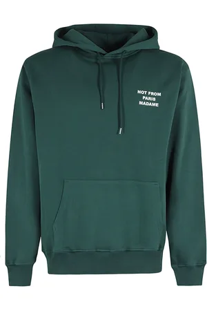 Drôle de Monsieur Sweathshirts & Hoodies, Herre, Grøn, M, Uld, Slogan Hoodie