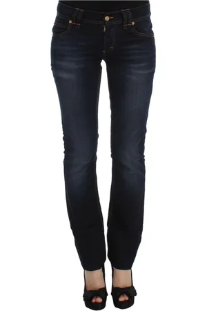 John Galliano Jeans, Dame, Blå, W26, Bomuld, Blå Vask Slim Fit Jeans