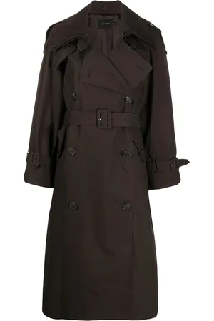 Low Classic Frakke, Dame, Brun, M, Bomuld, Mørkebrun Klassisk Trenchcoat