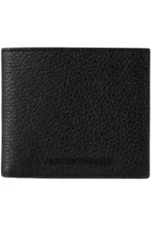 Emporio Armani Tilbehør, unisex, Sort, ONE SIZE, Læder, Klassisk læderpung