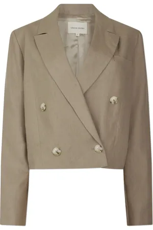 Loulou Studio Jakke, Dame, Grå, XS, Uld, Chagos Linen Blazer