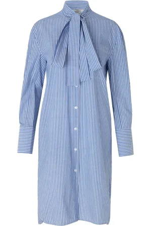 Baum und Pferdgarten Kjole, Dame, Blå, XS, Bomuld, Stribet Bomuld Oversized Kjole