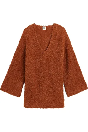 By Malene Birger Strik, Dame, Rød, M, Uld, Wide-Sleeve Alpaca Sweater