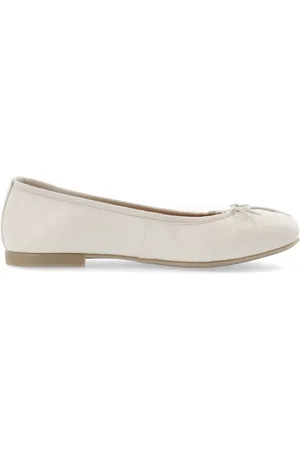 Cashott Sko, Dame, , 39 EU, Læder, Ivory Læder Ballerina Sko