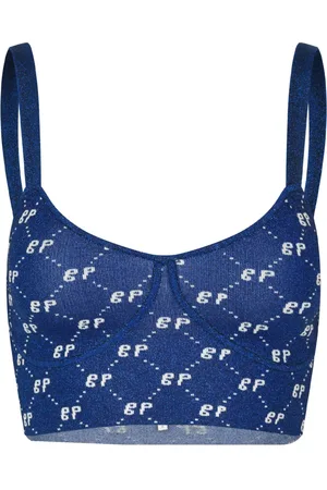 Baum und Pferdgarten Top, Dame, Blå, XS, Polyester, Harlequin Crop Top