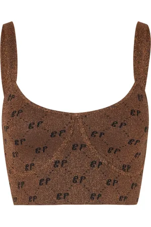 Baum und Pferdgarten Top, Dame, Brun, XS, Polyester, Harlequin Crop Top