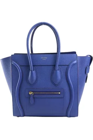 Céline Pre-owned, Dame, Blå, ONE SIZE, Tyl, Pre-owned Laeder celine-tasker