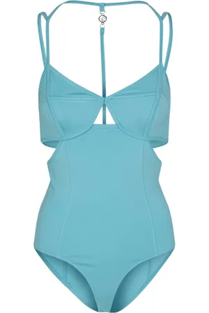 REMAIN Birger Christensen Top, Dame, Blå, XS, Tyl, Blå Cut-Out Lingerie Style Body