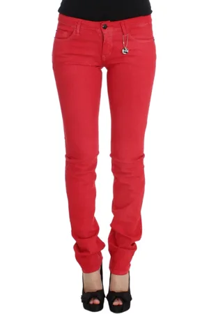 Costume National Jeans, Dame, Rød, W29, Bomuld, Slim-fit Jeans