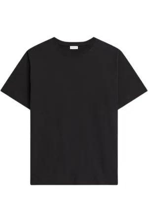 DRIES VAN NOTEN Top, Herre, Sort, M, Bomuld, Sort Crew Neck Bomuld T-shirt