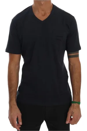 D.A. Daniele Alessandrini Top, Herre, Blå, S, Bomuld, T-shirts