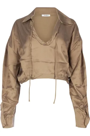 Yuzefi Bluser & Skjorter, Dame, Brun, 2XS, Uld, Stilfuldt Strik til Kvinder