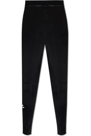 Balenciaga Bukser, Dame, Sort, S, Velour Skiwear Collection Tapered Pants