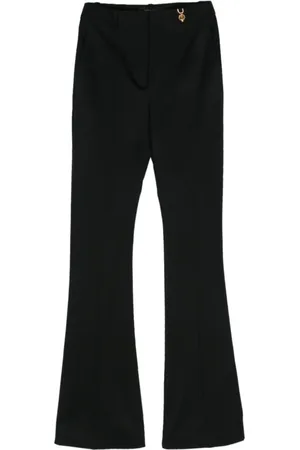 VERSACE Bukser, Dame, Sort, M, Uld, Sort Uld Flare Bukser