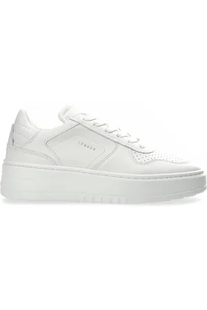 &Copenhagen Sko, Dame, Hvid, 41 EU, Læder, Vintage Hvide Læder Platform Sneakers