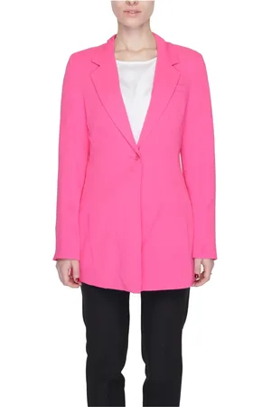 VERO MODA Jakke, Dame, Lyserød, XS, Polyester, Fuchsia Knappet Blazer til Kvinder