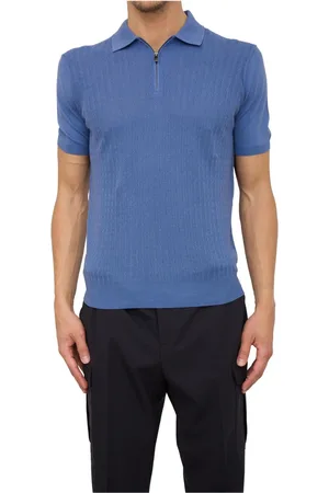 corneliani Top, Herre, Blå, XL, Bomuld, Klassisk Polo Shirt til Mænd