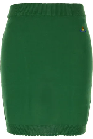 Vivienne Westwood Nederdel, Dame, Grøn, S, Uld, Stilfuld Gonne Nederdel