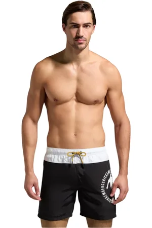 Bikkembergs Badetøj, Herre, Sort, S, Uld, Farveblok Badeshorts
