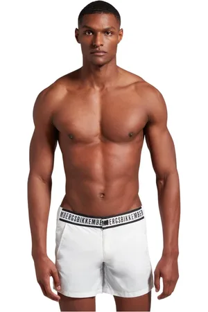 Bikkembergs Badetøj, Herre, Hvid, 2XL, Logo Badeshorts - Hvid