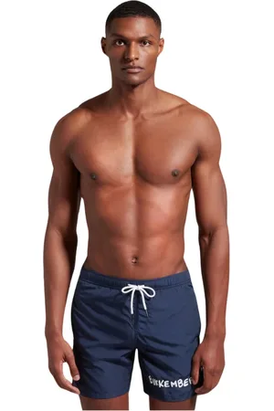 Bikkembergs Badetøj, Herre, Blå, S, Uld, Blå Logo Badeshorts