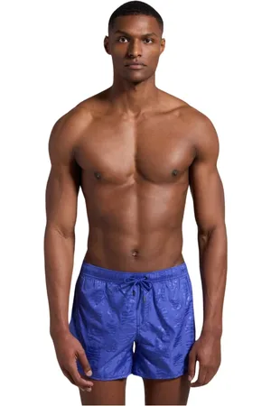 Bikkembergs Badetøj, Herre, Blå, S, Polyester, Retro Logo Badeshorts