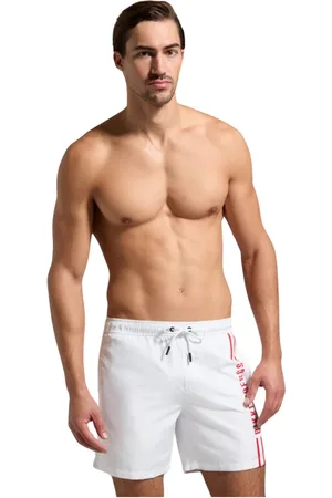 Bikkembergs Badetøj, Herre, Hvid, 2XL, Polyester, Side Logo Badeshorts - Hvid