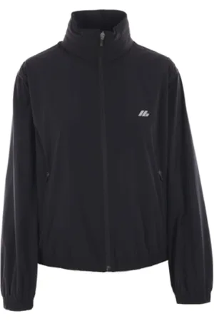 Balenciaga Jakke, Dame, Sort, XS, Nylon, Sort Windbreaker Jakke Logo Print