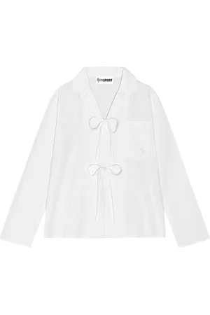 Opéra Sport Bluser & Skjorter, Dame, Hvid, L, Bomuld, Bomuldsskjorte Asiatisk charme Urban stil
