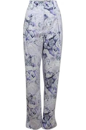Baum und Pferdgarten Bukser, Dame, Flerfarvet, L, Bomuld, Tattoo Print Loose Fit Bukser