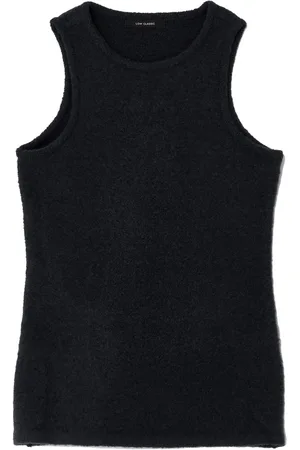 Low Classic Top, Dame, Sort, ONE SIZE, Uld, Kremet Merino Wool Bouclé Strik Top