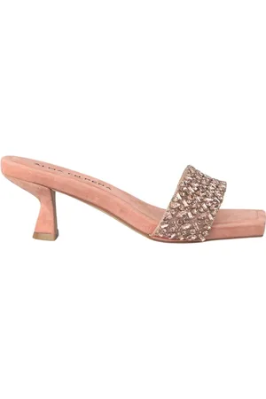 Alma en Pena Sko, Dame, , 40 EU, Læder, Hælet Sandal med Rhinestones