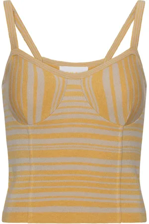 REMAIN Birger Christensen Top, Dame, Flerfarvet, S, Chic V-Neck Striktop