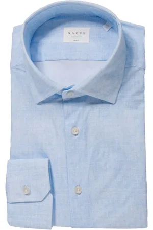 Xacus Skjorte, Herre, Blå, M, Fransk Krave Casual Skjorte