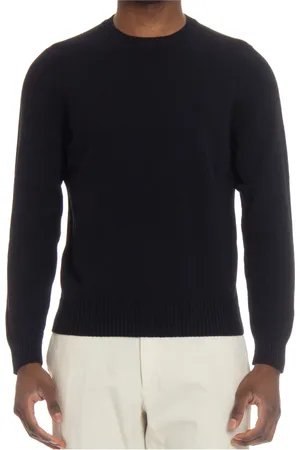DRUMOHR Strik, Herre, Blå, 2XL, Bomuld, Blå Bomuld Crewneck Sweater
