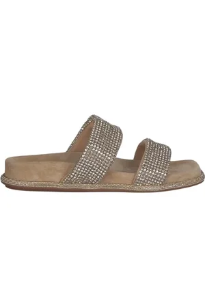 Alma en Pena Sko, Dame, , 37 EU, Læder, Strass Stropper Flad Sandal