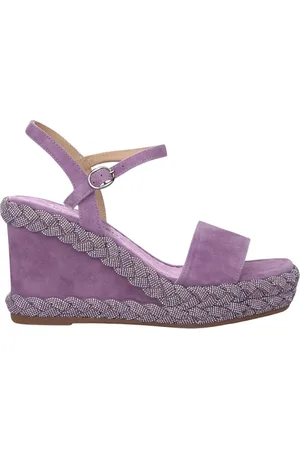 Alma en Pena Sko, Dame, Lilla, 36 EU, Læder, Flettet Kilehæl-sandal