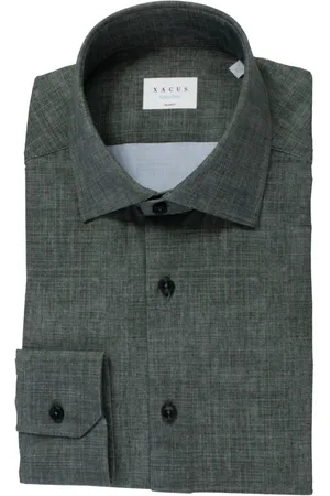 Xacus Skjorte, Herre, Grøn, L, Fransk Krave Casual Skjorte