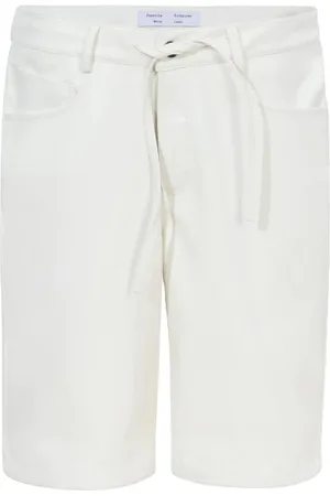 Proenza Schouler Shorts, Dame, Hvid, M, Læder, Vegan Læder Midi Shorts