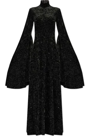 Balenciaga Kjole, Dame, Sort, XS, Polyester, Kjole med glitter finish