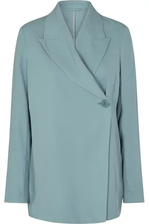 REMAIN Birger Christensen Jakke, Dame, Blå, M, Uld, Teal Viv Blazer