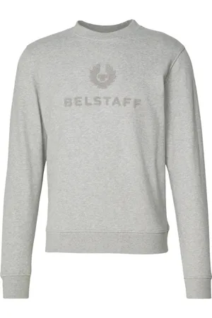 Belstaff Sweathshirts & Hoodies, Herre, Grå, M, Bomuld, Varsity Sweatshirt i Old Silver Heather