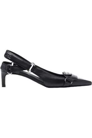 Courrèges Sko, Dame, Sort, 36 EU, Læder, Metal Logo Læder Pumps