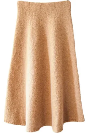 CIRCUS HOTEL Nederdel, Dame, Brun, 2XS, Alpaca A-line Midi Nederdel