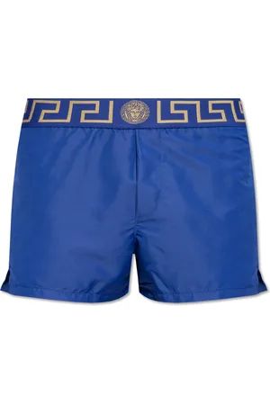 VERSACE Badetøj, Herre, Blå, 2XL, Polyester, Badebukser