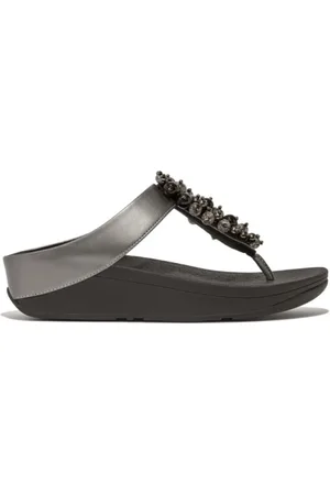 FitFlop Sko, Dame, Grå, 37 EU, Elegant Fino Sandaler