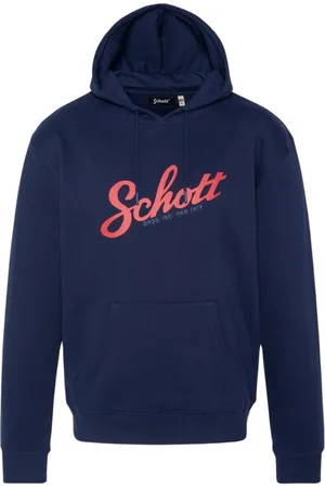 Schott NYC Sweathshirts & Hoodies, Herre, Blå, M, Bomuld, Hættetrøje Spencer - Tons Blå