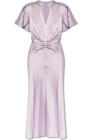 Victoria Beckham Kjole, Dame, Lilla, S, Satin, Satin kjole