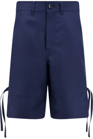 Comme des Garçons Shorts, Herre, Blå, M, Polyester, Blå shorts med knap og lynlås