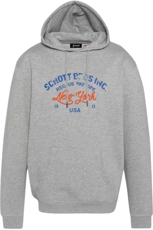 Schott NYC Sweathshirts & Hoodies, Herre, Grå, XL, Bomuld, Spencer Hættetrøje